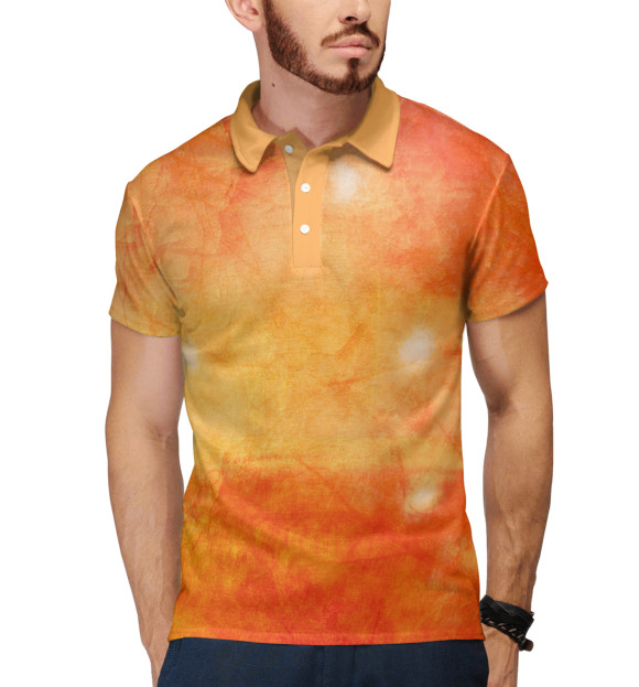 Мужское поло с изображением Сталин цвета Белый