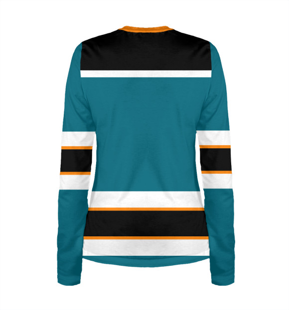 Женский лонгслив с изображением Сан-Хосе Шаркс (Форма) цвета Белый