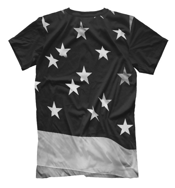 Мужская футболка с изображением Black flag USA цвета Белый