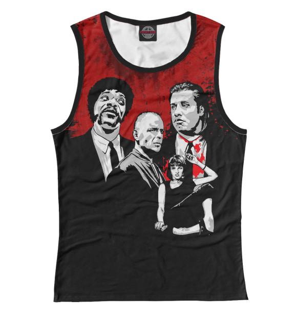 Майка для девочки с изображением Pulp Fiction цвета Белый