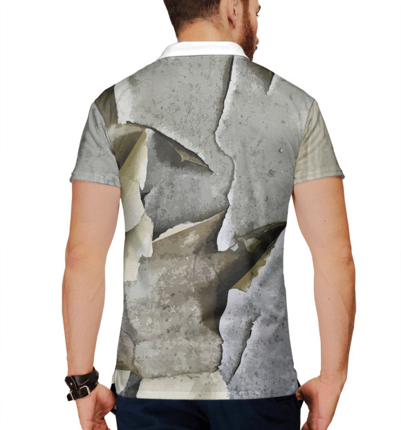 Мужское поло с изображением Underground цвета Белый