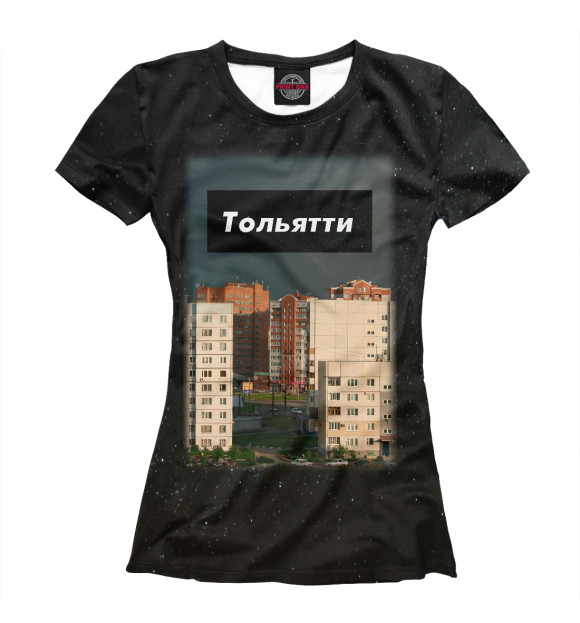 Женская футболка с изображением Тольятти цвета Белый