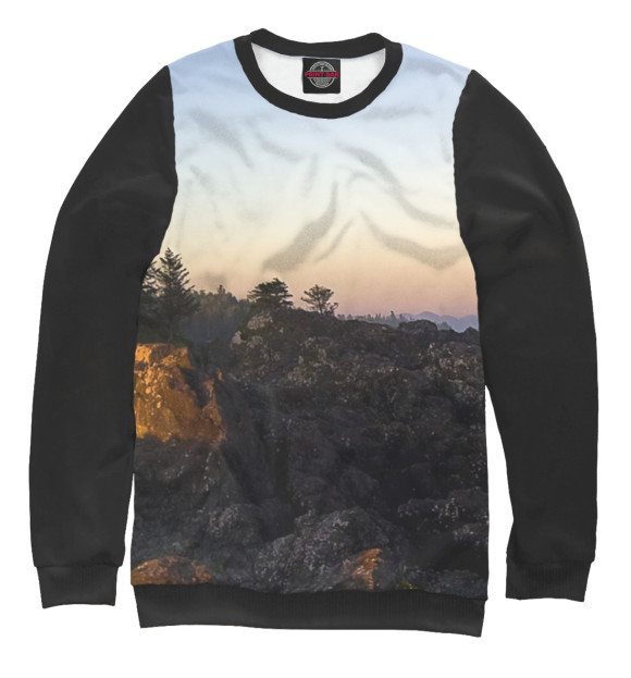 Мужской свитшот с изображением Горы цвета Белый