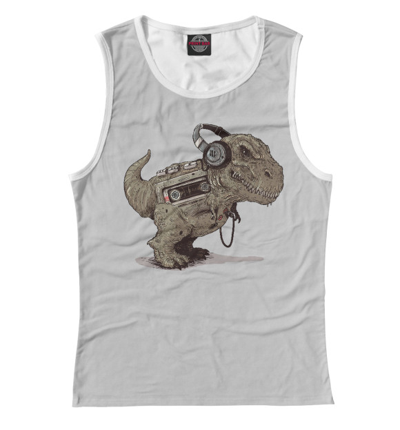 Майка для девочки с изображением Дино цвета Р‘РµР»С‹Р№