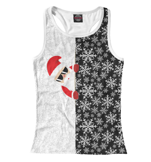 Женская майка-борцовка с изображением С Новым Годом! цвета Белый