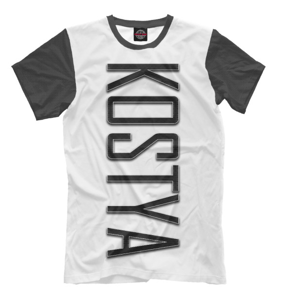 Мужская футболка с изображением Kostya-carbon цвета Молочно-белый