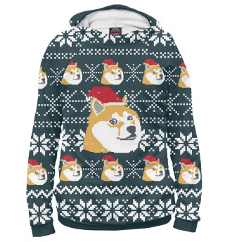 Женское худи Doge новый год