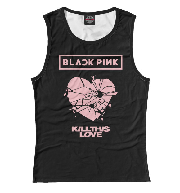 Майка для девочки с изображением BLACKPINK цвета Белый