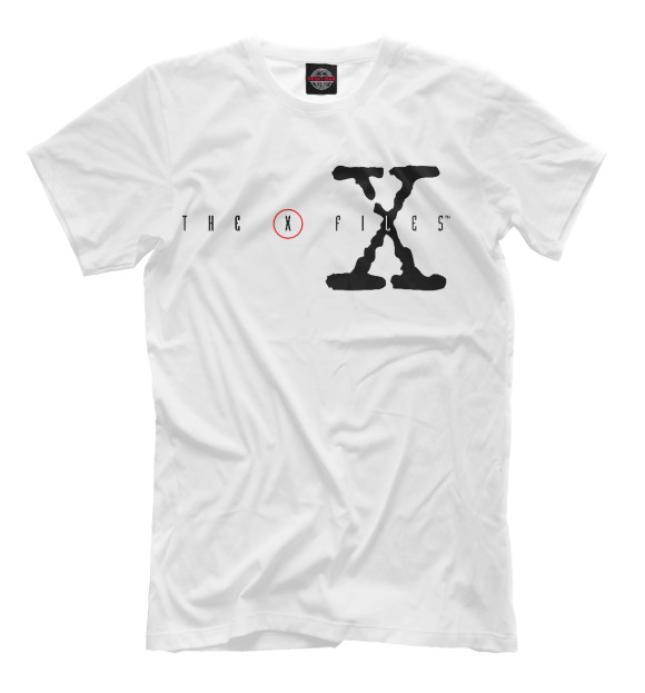 Мужская футболка с изображением The X-Files logo цвета Молочно-белый