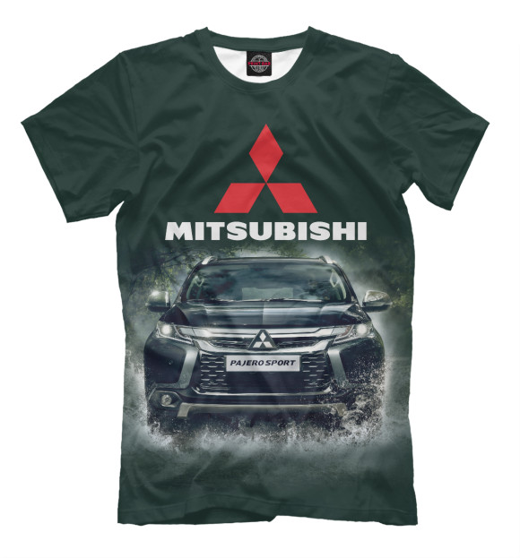 Футболка для мальчиков с изображением Mitsubishi цвета Черный