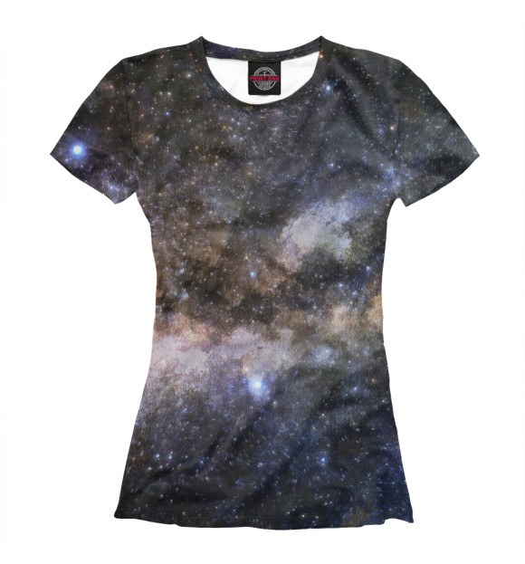 Женская футболка с изображением Звёздный космос цвета Белый