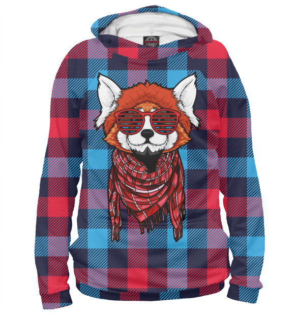 Женское худи с изображением Хипстер цвета Белый