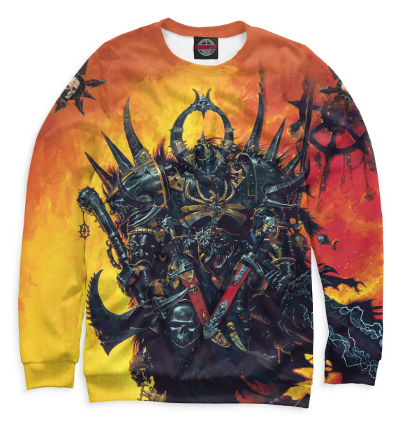 Женский свитшот с изображением Warhammer цвета Белый