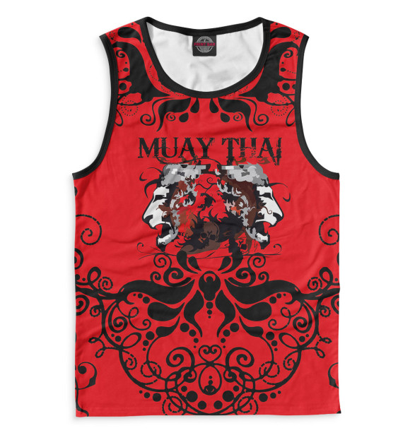 Майка для мальчика с изображением Muay Thai цвета Белый