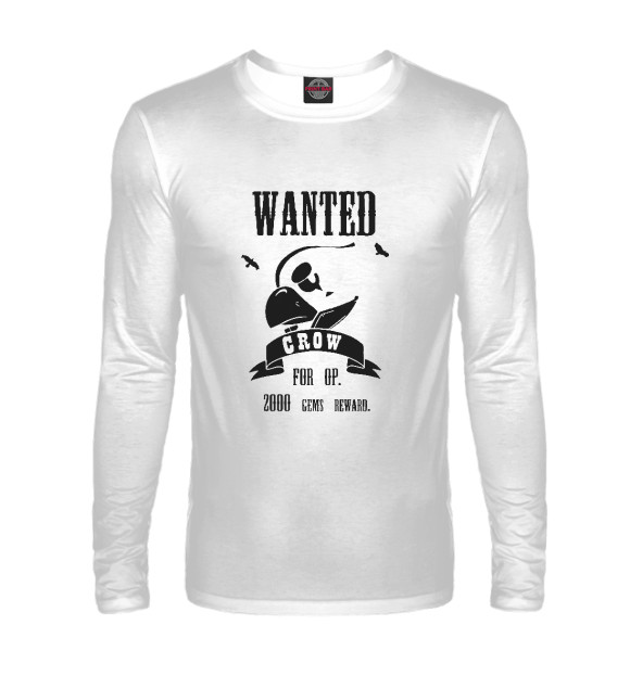 Мужской лонгслив с изображением Brawl Stars цвета Белый