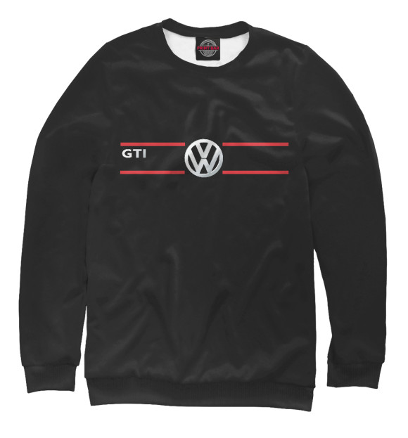 Свитшот для девочек с изображением Golf GTI цвета Белый