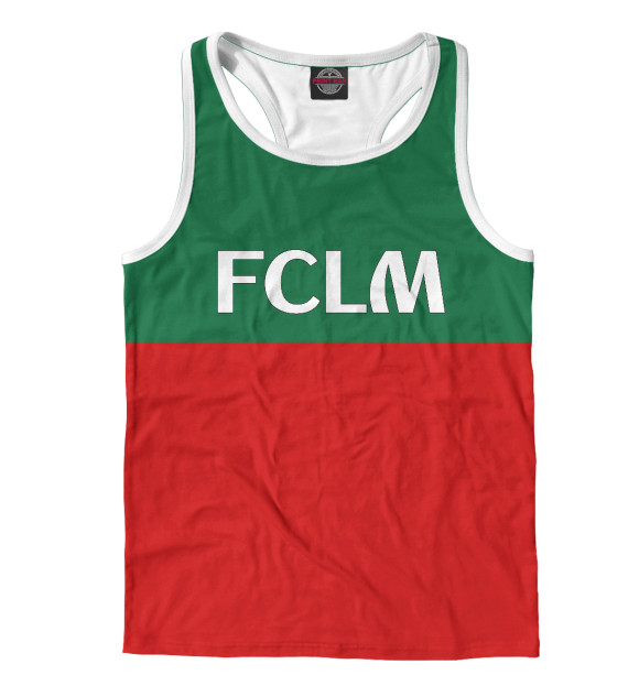 Мужская майка-борцовка с изображением FCLM цвета Белый