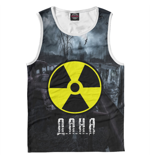 Майка для мальчика с изображением S.T.A.L.K.E.R-ДАНЯ цвета Белый