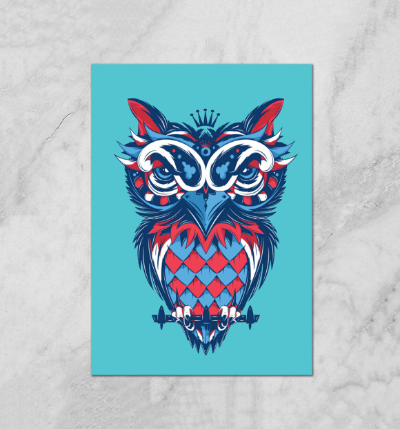 Плакат с изображением Owl Art цвета Белый