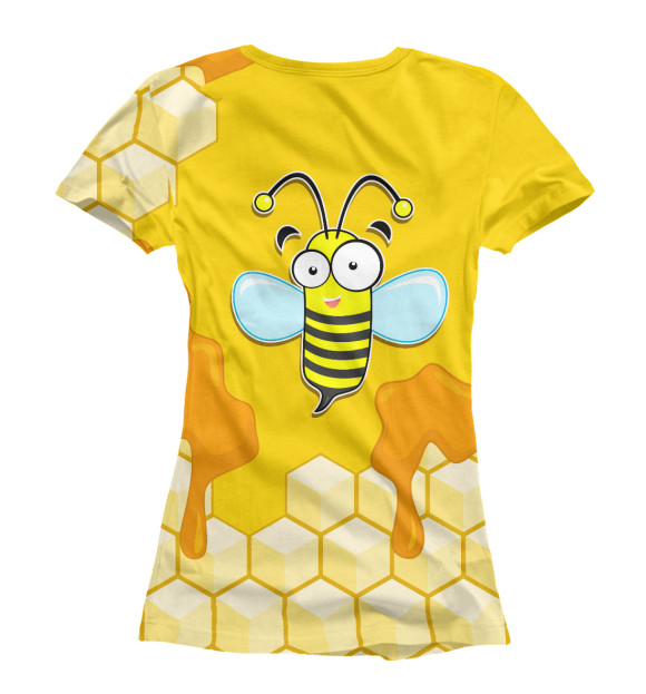 Женская футболка с изображением Пчелка цвета Белый