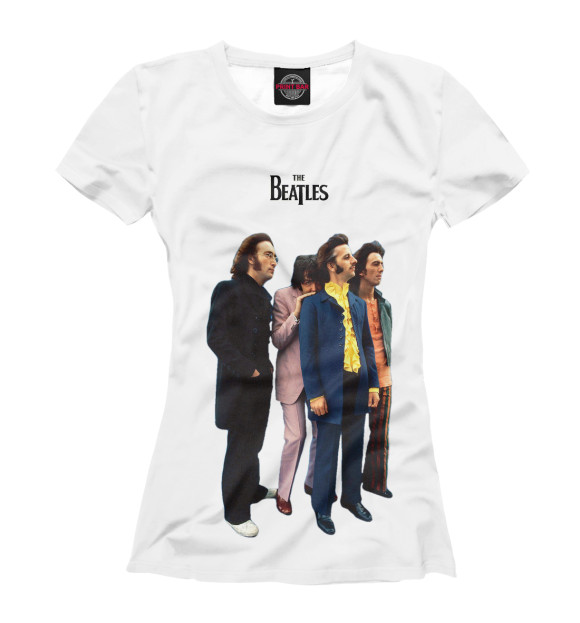 Футболка для девочек с изображением The Beatles цвета Белый