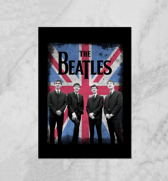 Плакат с изображением The Beatles цвета Белый