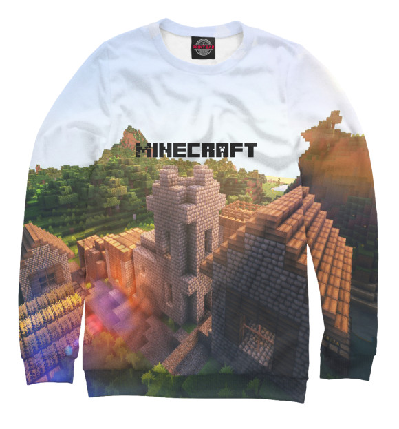 Мужской свитшот с изображением Minecraft collection 2019 цвета Белый