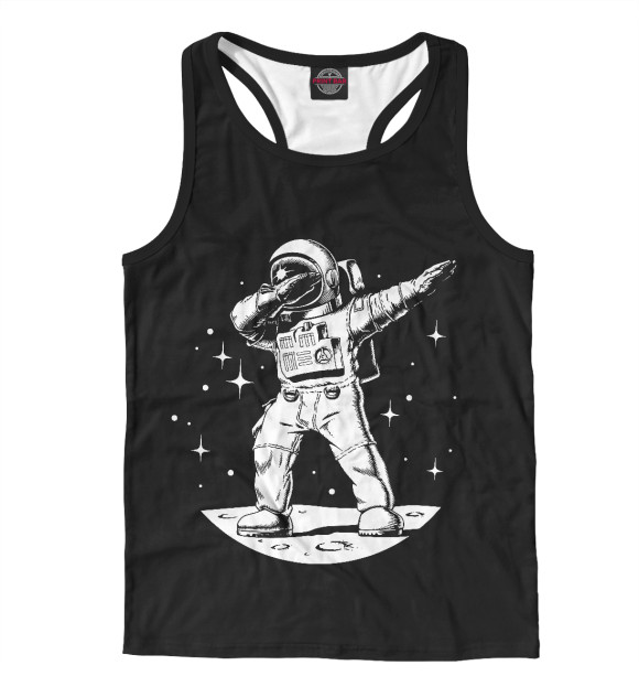Мужская майка-борцовка с изображением Cosmonaut цвета Белый
