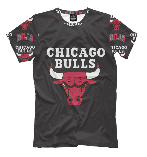 Мужская футболка с изображением Chicago bulls цвета Белый