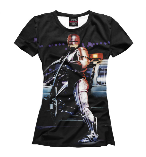 Футболка для девочек с изображением Robocop 1987 цвета Белый