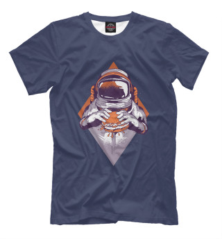 Мужская футболка Астронавт с бургером