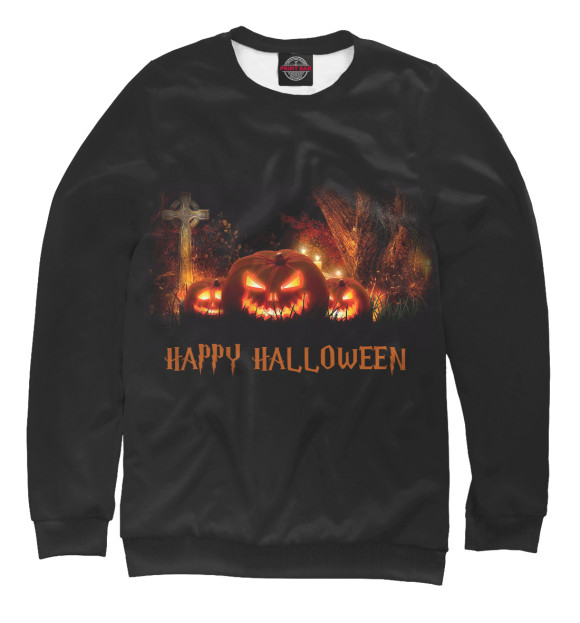 Свитшот для мальчиков с изображением Halloween цвета Белый