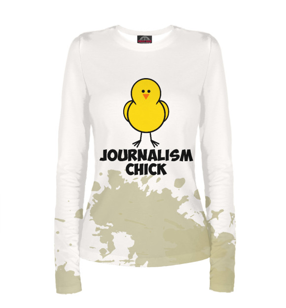 Женский лонгслив с изображением Journalism Chick цвета Белый