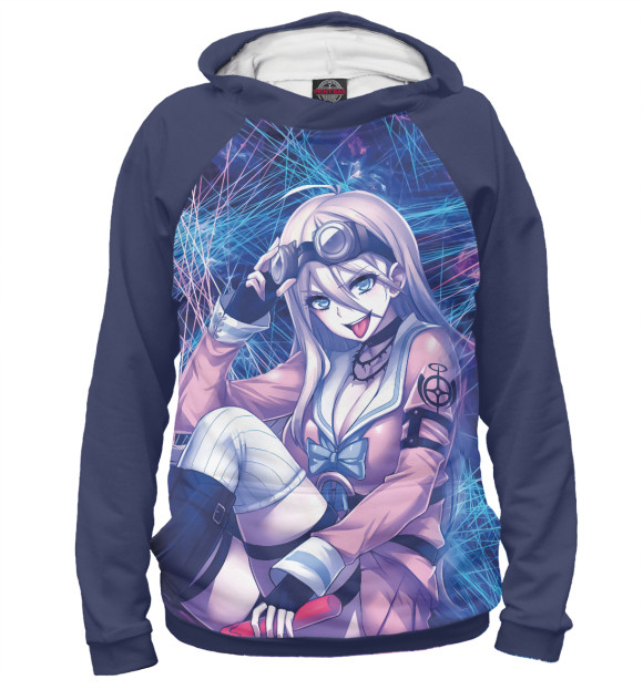 Женское худи с изображением Danganronpa цвета Белый