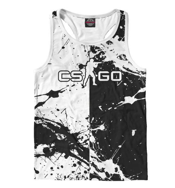 Мужская майка-борцовка с изображением Counter-Strike цвета Белый