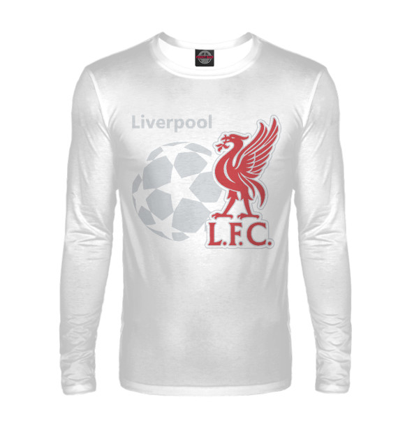 Мужской лонгслив с изображением Liverpool FC цвета Белый