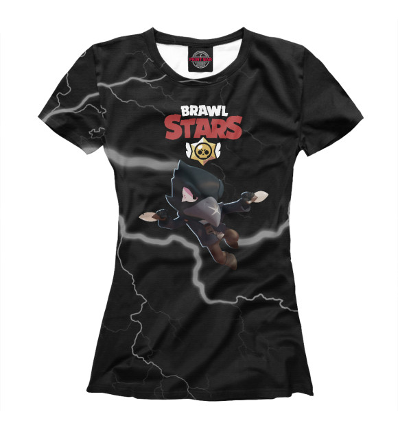 Женская футболка с изображением Brawl Stars: Crow цвета Белый