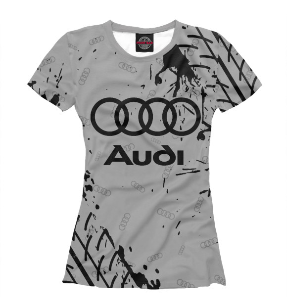 Футболка для девочек с изображением Audi / Ауди цвета Белый