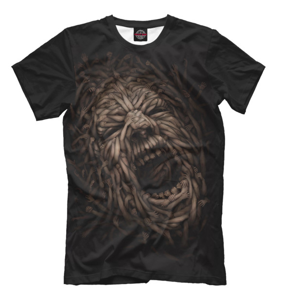 Мужская футболка с изображением Ужас цвета Черный