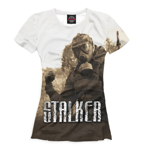 Женская футболка с изображением S.T.A.L.K.E.R. цвета Белый