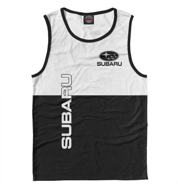 Майка для мальчика с изображением Subaru цвета Белый