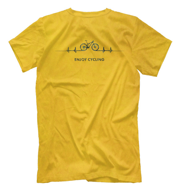 Мужская футболка с изображением Enjoy Cycling цвета Белый
