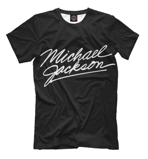 Мужская футболка с изображением Майкл Джексон цвета Черный