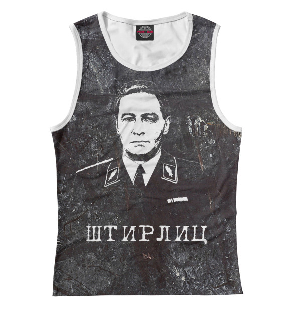 Майка для девочки с изображением ШТИРЛИЦ цвета Белый