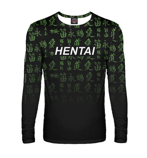 Мужской лонгслив с изображением Hentai цвета Белый