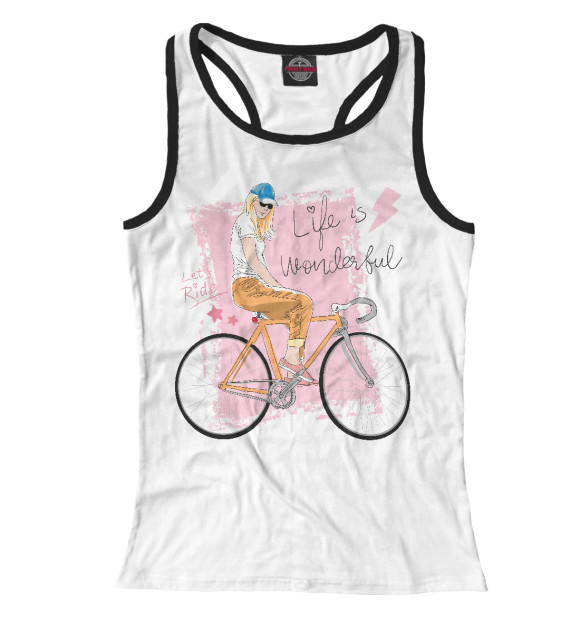 Женская майка-борцовка с изображением Life Is Wonderful цвета Белый