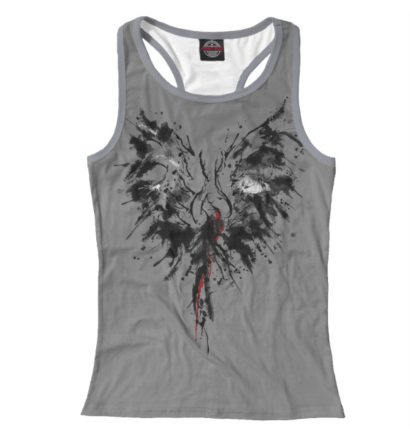 Женская майка-борцовка с изображением Феникс цвета Белый