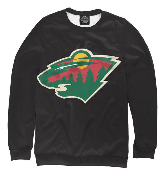 Свитшот для девочек с изображением Minnesota Wild цвета Белый