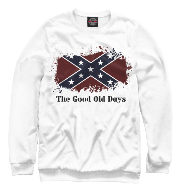 Свитшот для мальчиков с изображением Old Days of Confederation / Старые времена Конфедерации цвета Белый