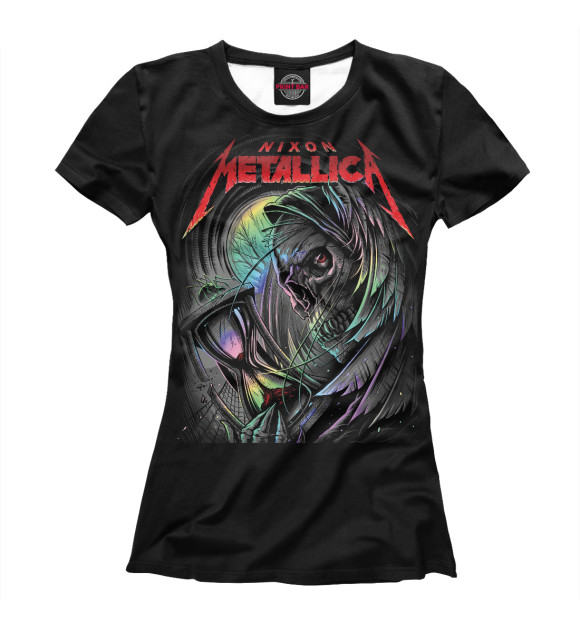 Женская футболка с изображением Metallica цвета Белый